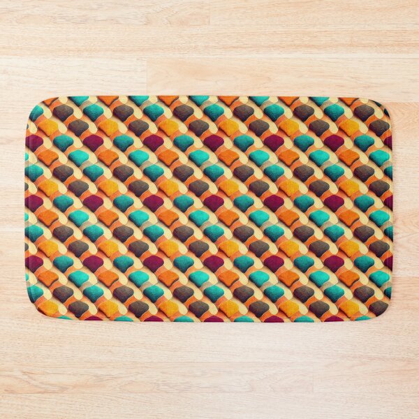 Item preview, Orange & Teal Retro Abstract Art Pattern designed and sold by bumtheary.
