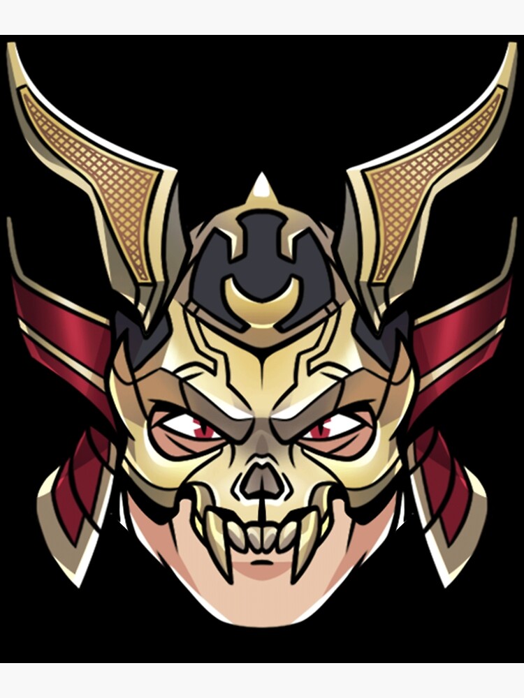 Sticker face shao kahn Poster for Sale by RandyMorales