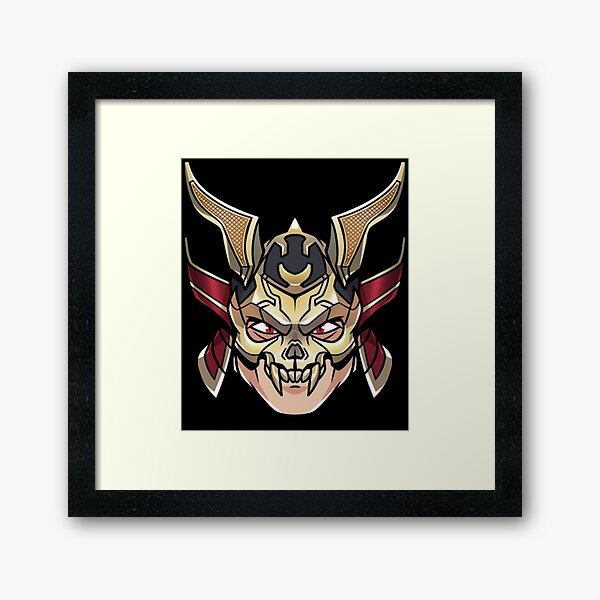 Sticker face shao kahn Poster for Sale by RandyMorales