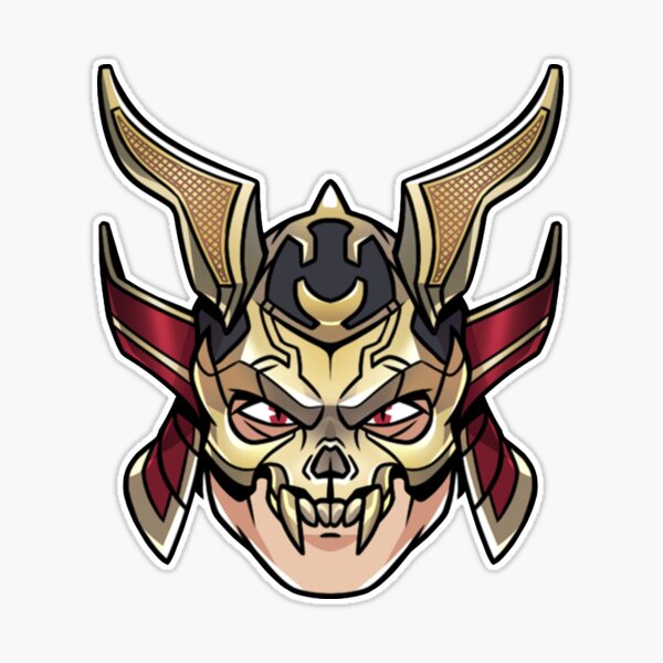 Sticker face shao kahn Poster for Sale by RandyMorales