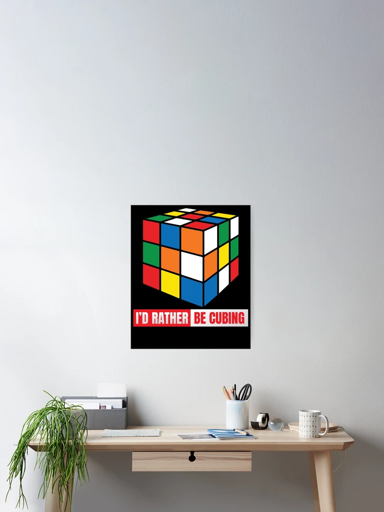 Imagen 2 de 3, Póster con la obra I'd Rather Be Cubing Puzzle Solving Cuber Speed Cubing Gear, diseñada y vendida por DynamicDesign.