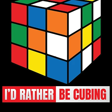 Imagen de la obra I'd Rather Be Cubing Puzzle Solving Cuber Speed Cubing Gear de DynamicDesign