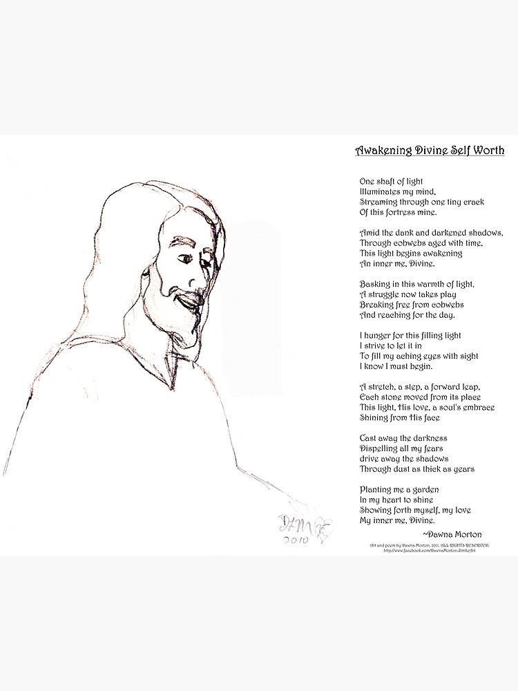 Awakening Divine Self Worth, sketch of Jesus 2 by DlmtleArt