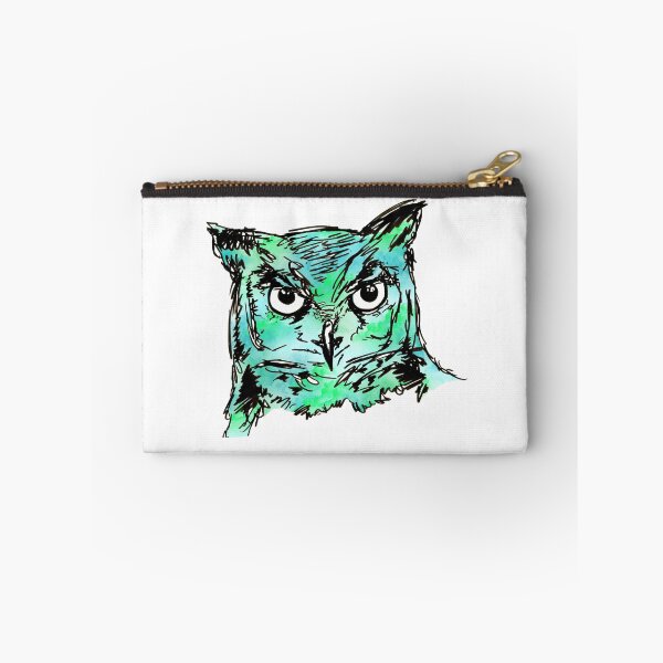 Item preview, Owl Sketch (Turquoise) designed and sold by makeitsoph.