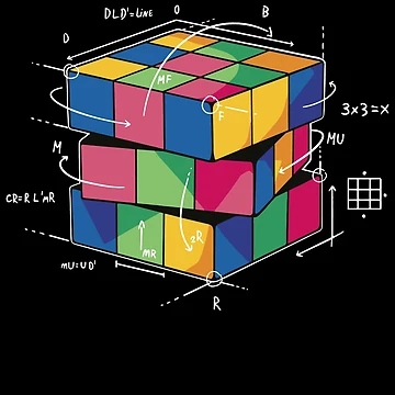 Imagen de la obra Cuber Equation Puzzle Solving Cube Speed Cubing Cuber Gear de DynamicDesign
