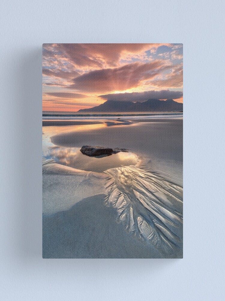 Alternate view of Singing Sands. Rock Pool at Sunset. Isle of Eigg. Small Isles. Scotland. Canvas Print