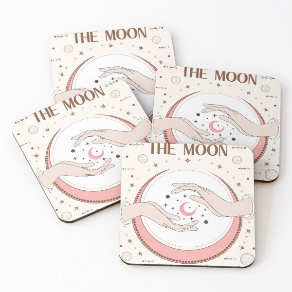 Item preview, The Moon in Heavenly Hands Tarot Card Zodiac Horoscope designed and sold by DesignsArtColor.