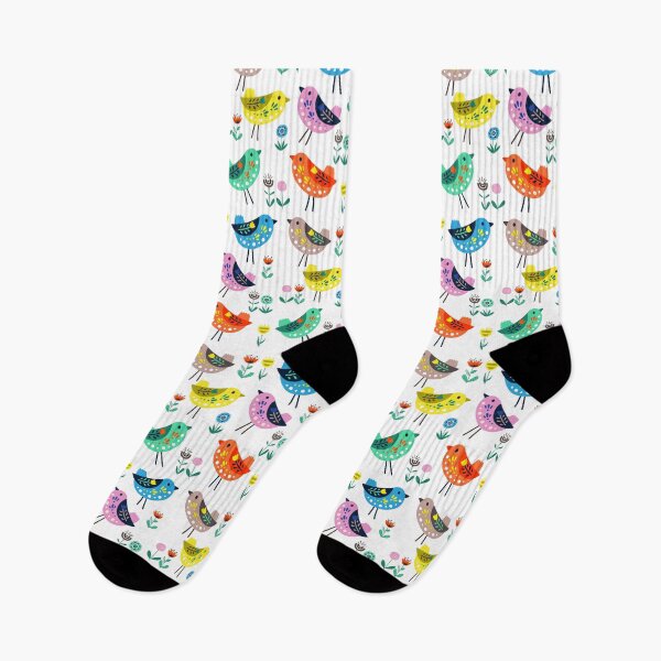 Item preview, Nordic style birds and flowers pattern designed and sold by LaBelleMaison.