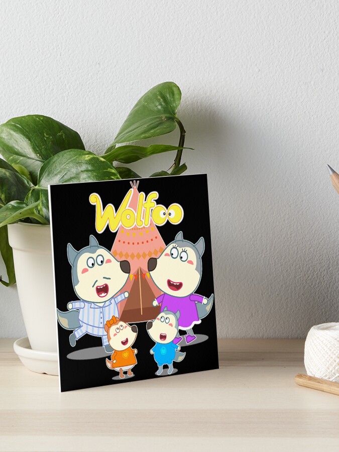 Wolfoo family cartoon Mounted Print for Sale by HajimeKambe