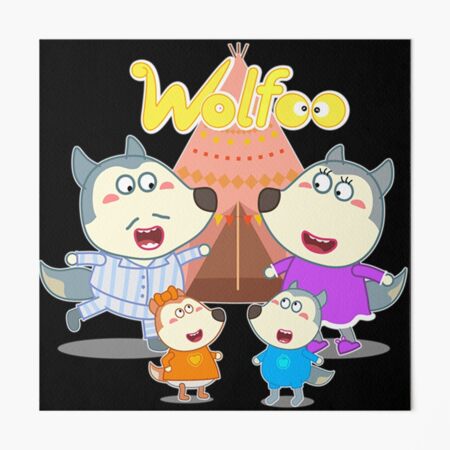 Wolfoo family cartoon Mounted Print for Sale by HajimeKambe
