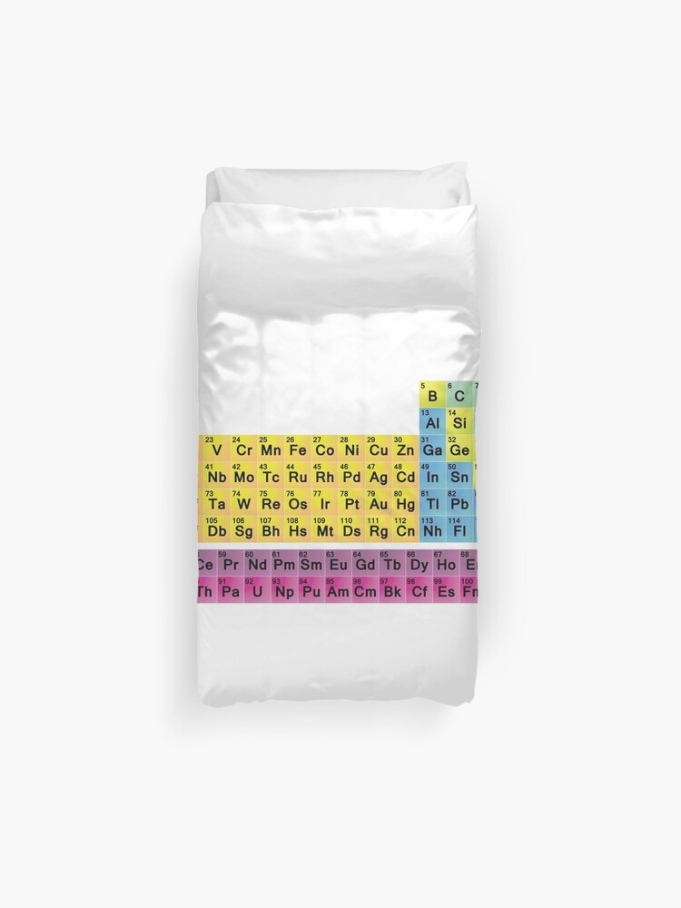 Simple Periodic Table Duvet Cover By Sciencenotes Redbubble