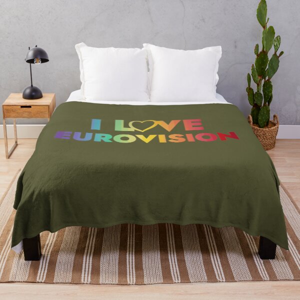 Item preview, I loe Euroision - rainbow pattern designed and sold by NedSnyder.