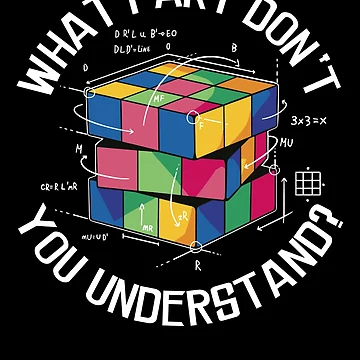 Imagen de la obra What Part Don't You Understand Cuber Equation Speed Cubing Gear de DynamicDesign
