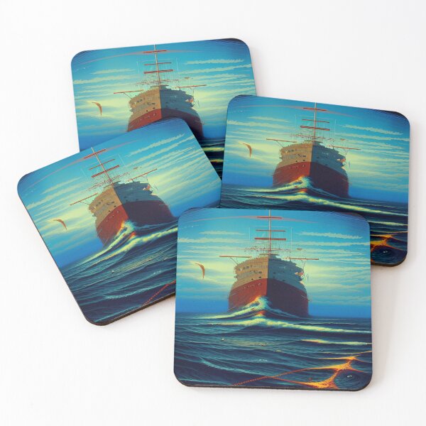 Item preview, Ship in the sea designed and sold by LionsDenForUs.