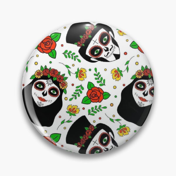 Item preview, Dia de los muertos, Day of the dead mexican seamless pattern in doodle style. designed and sold by ketkidesign.