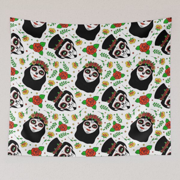 Item preview, Dia de los muertos, Day of the dead mexican seamless pattern in doodle style. designed and sold by ketkidesign.
