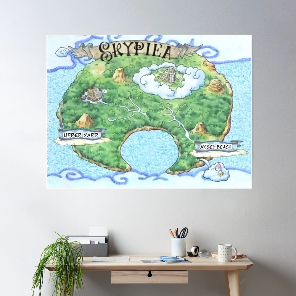 IEJDA Anime One Piece Red Line Map Poster Poster Decorative