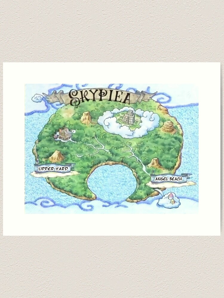 highly detailed skypiea map form one piece anime