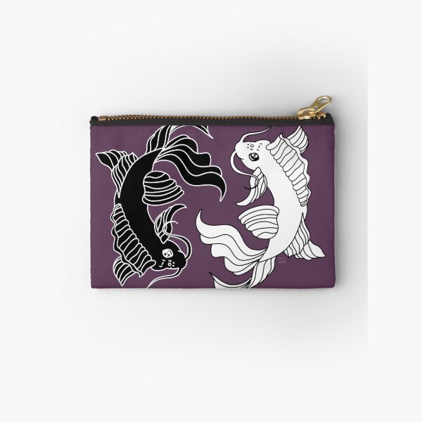 Item preview,  Simple Bold Black and White Linework - 2 Koi Fish, Yin and Yang Solid Colors Flipped designed and sold by Lucidesigns.