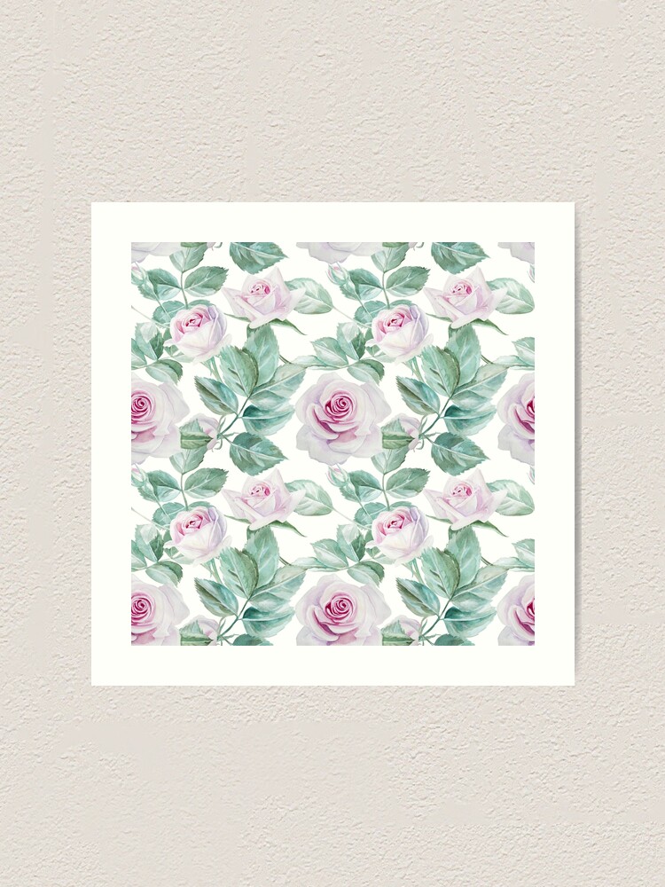 Thumbnail 1 of 3, Art Print, Pink Roses designed and sold by mariapirogova.