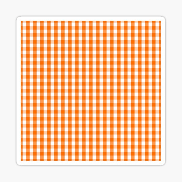 Item preview, Classic Pumpkin Orange and White Gingham Check Pattern designed and sold by Creepyhollow.