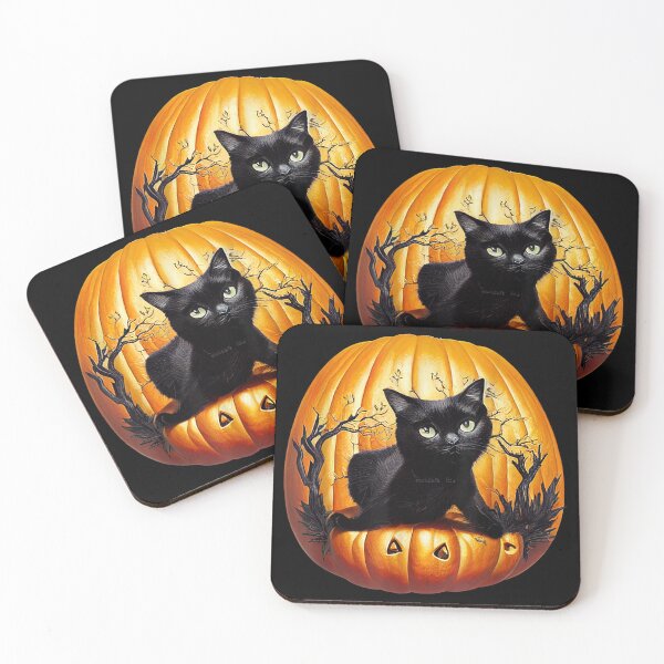 Item preview, Cute Cat Pumpkin Black Animal For Kitty Lovers Halloween designed and sold by Kharlamovaarina.