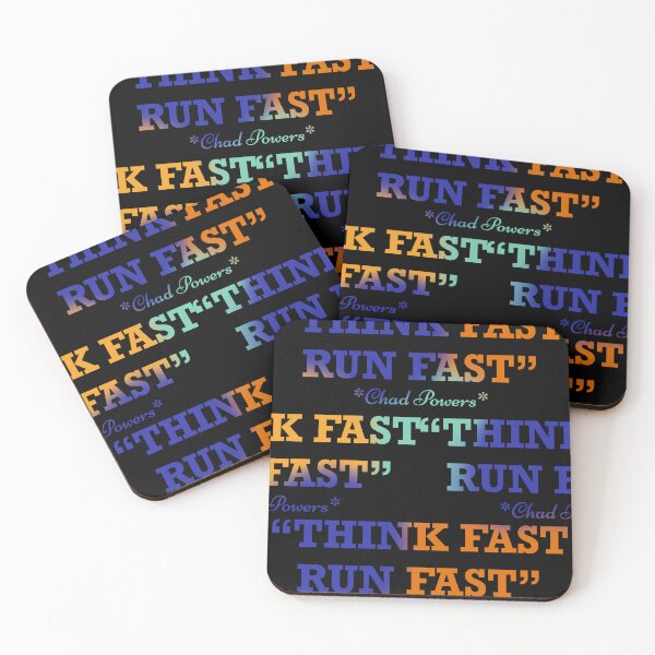 Item preview, Think fast run fast quote pattern designed and sold by nickardi.