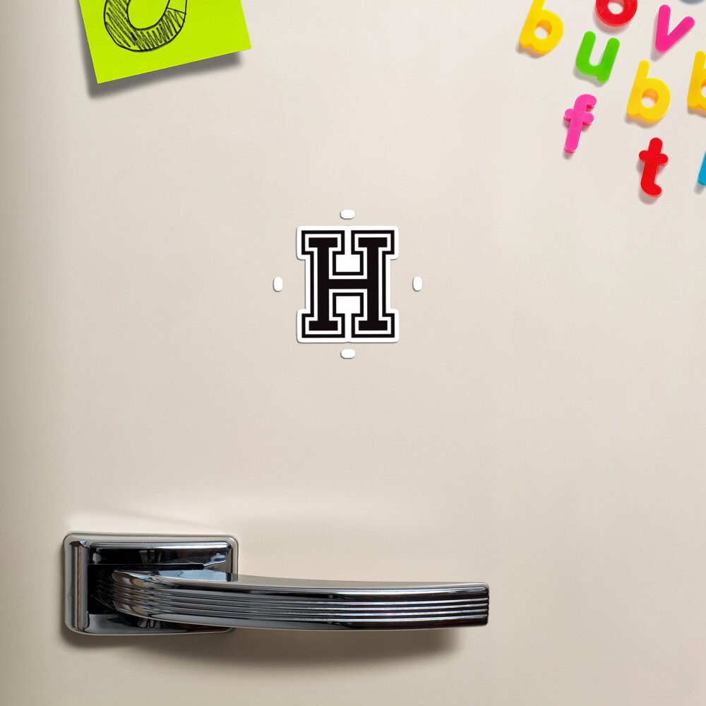 Letter H sporty college font alphabet Sticker