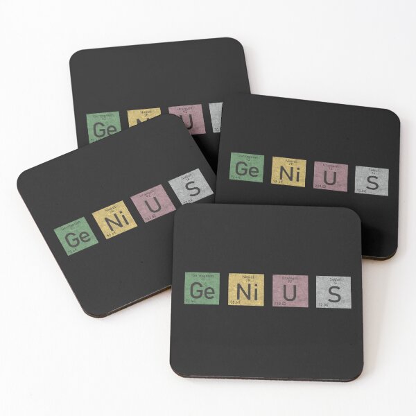 Item preview, Ge-Ni-U-S Genius Periodic Table Element Vintage Science Funny  designed and sold by alenaz.