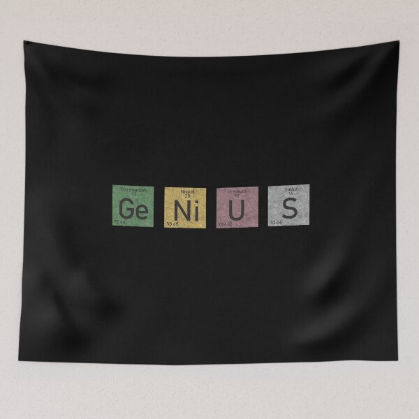 Item preview, Ge-Ni-U-S Genius Periodic Table Element Vintage Science Funny  designed and sold by alenaz.