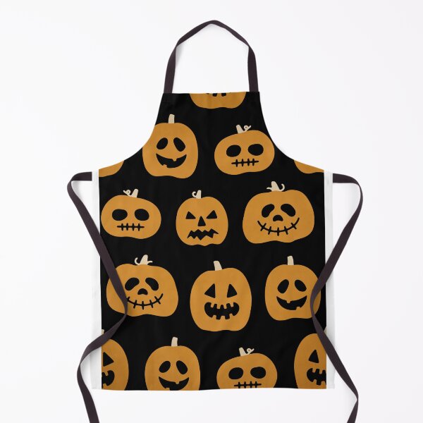 Item preview, Halloween Scary evil pumpkin funny pumpkin head Art Pumpkin Seamless Pattern Yellow Jack Ghost Pumpkin designed and sold by thanyaj.