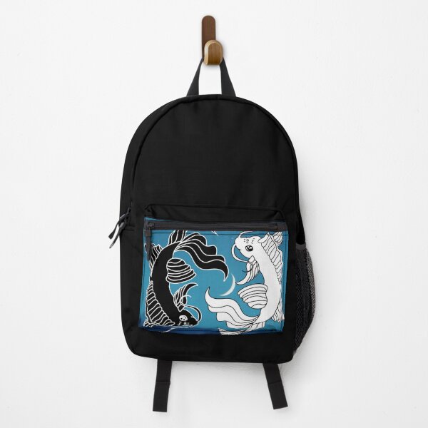 Item preview, Koi Fish and Crescent Moon - Aqua Blue Night Sky - Nature Aesthetic Photography and Design designed and sold by Lucidesigns.