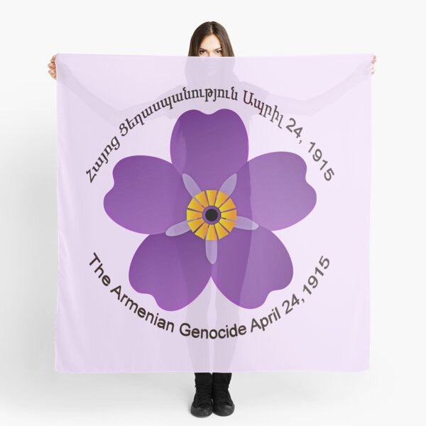 Armenian Forget Me Not FLower Scarf