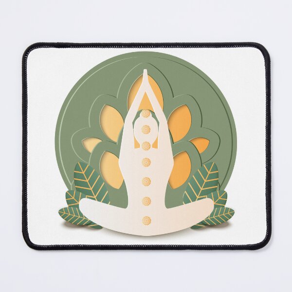 Item preview, Women Yoga Pose with Seven Chakras designed and sold by Cartrect.