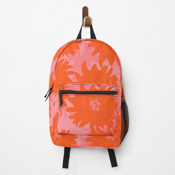 Item preview, Cute oversized orange jumbo floral pattern on pink designed and sold by Preppy Aesthetic Designs.