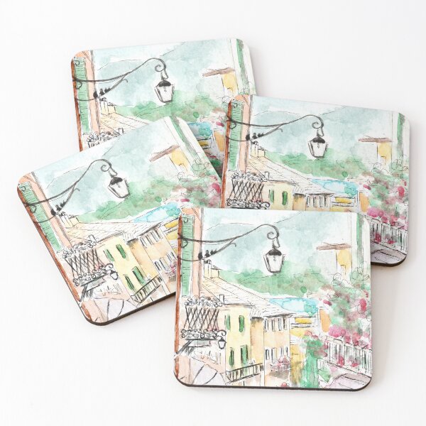 Item preview, hand painted Italy watercolor and ink 1 designed and sold by ColorandColor.