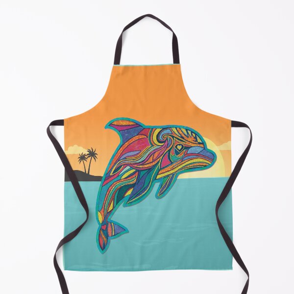 Item preview, Dolphin Jumping, sand art style designed and sold by FlippinTurtles.