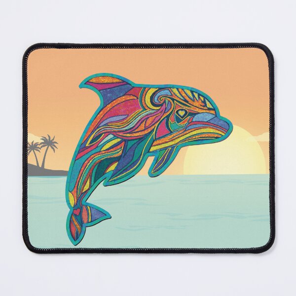 Item preview, Dolphin Jumping, sand art style designed and sold by FlippinTurtles.