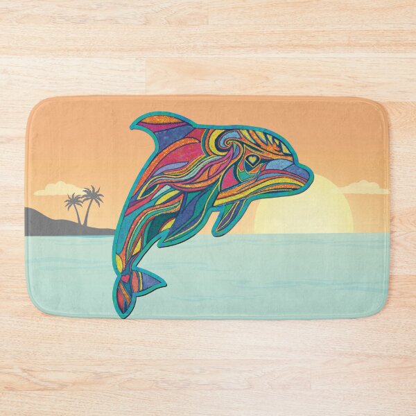 Item preview, Dolphin Jumping, sand art style designed and sold by FlippinTurtles.