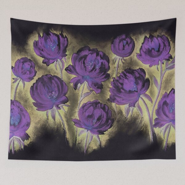 Item preview, Floral Border With Purple Flowers  designed and sold by IrinaIkar.