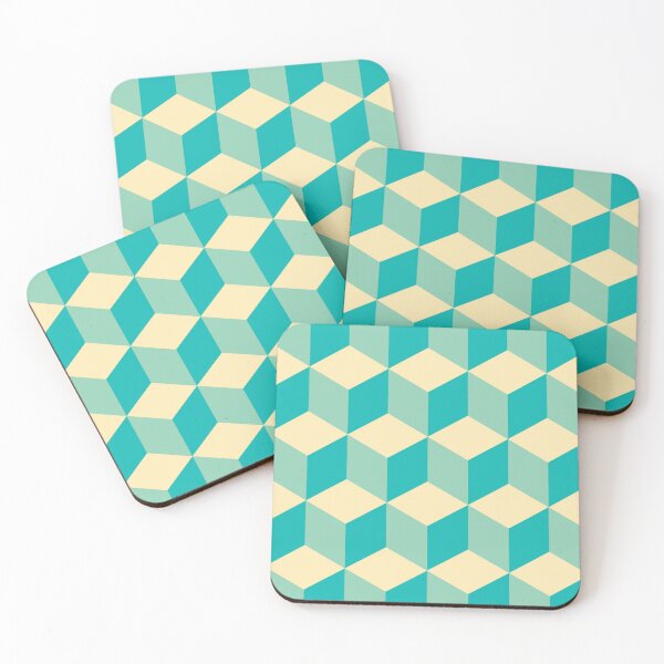 Item preview, Turquoise Cube Pattern designed and sold by tranda90.