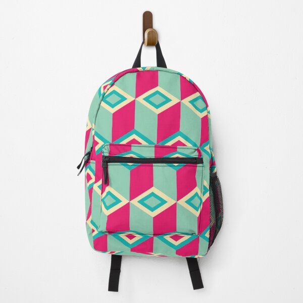 Item preview, Turquoise-Red Cube 3D Pattern designed and sold by tranda90.