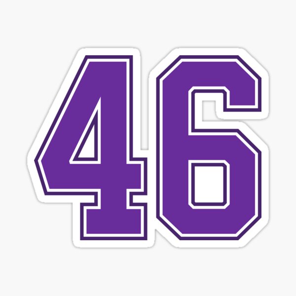 American football ball number 46, forty six | Sticker