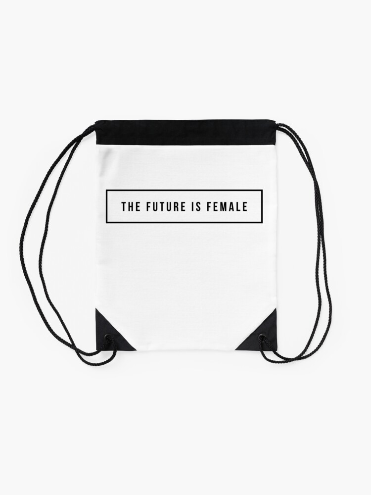 Alternate view of The future is female Drawstring Bag
