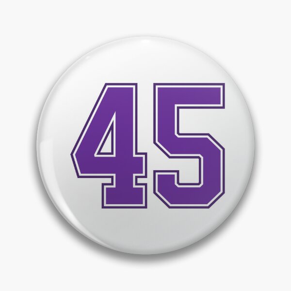 Artikelvorschau, Lila Nummer 45 glückliches Sporttrikot fünfundvierzig entworfen und verkauft von HeavyStyle.