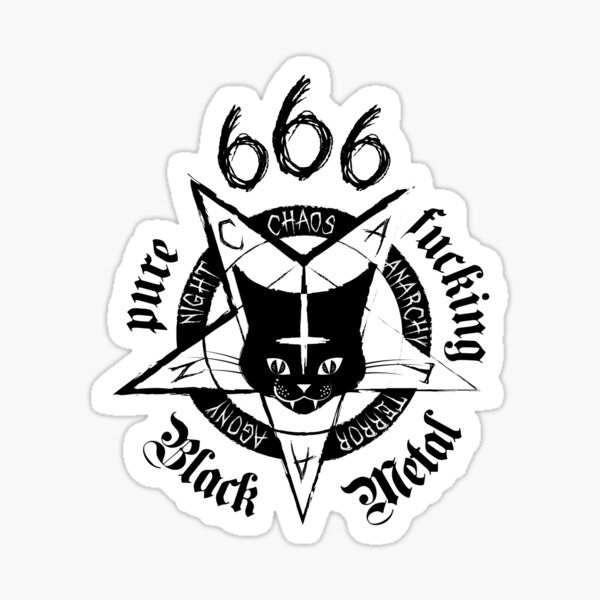 Evil Cat Stickers Redbubble - roblox satan decal