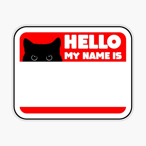 Name Tags INSTANT DOWNLOAD Hello My Name is Name Tag Sticker