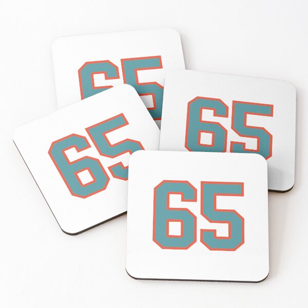 Item preview, 65 number, aqua orange lucky sports sixty five designed and sold by ArtIsParty.