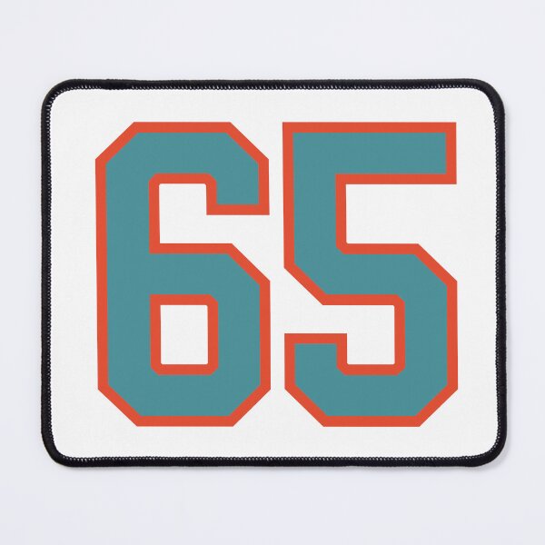 Item preview, 65 number, aqua orange lucky sports sixty five designed and sold by ArtIsParty.