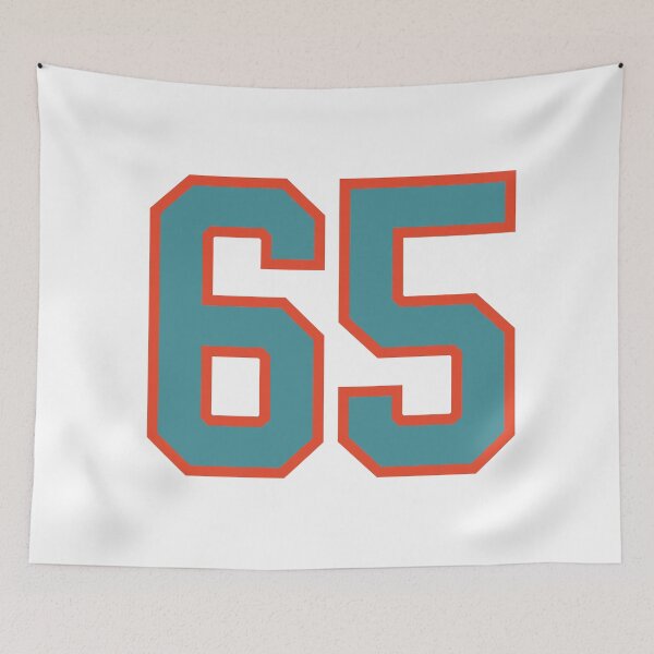 Item preview, 65 number, aqua orange lucky sports sixty five designed and sold by ArtIsParty.